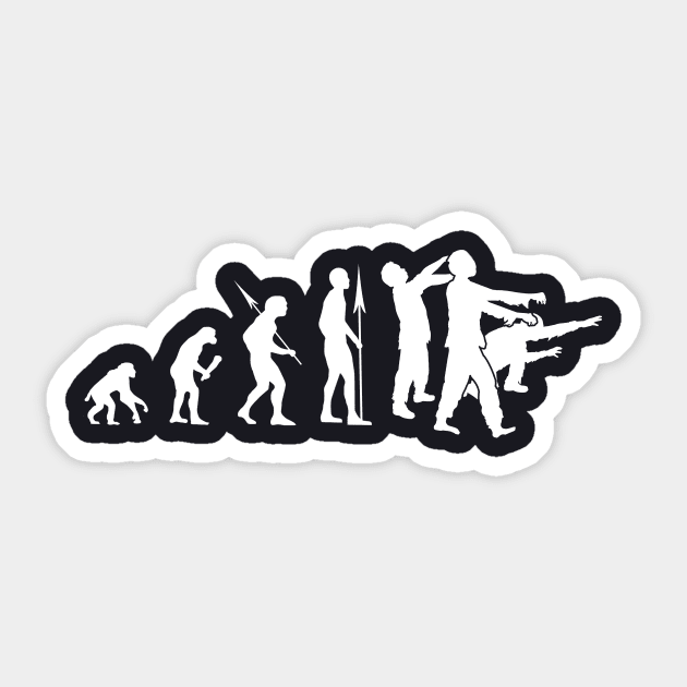 Zombie Evolution Sticker by Foxxy Merch